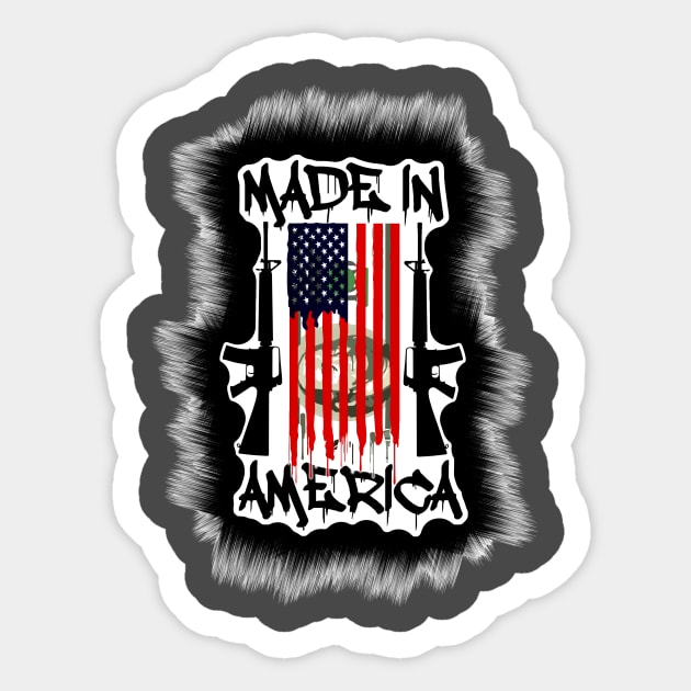Made in America Sticker by hoodforged